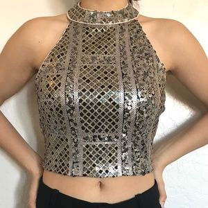 Forever 21 Sequin Halter Top